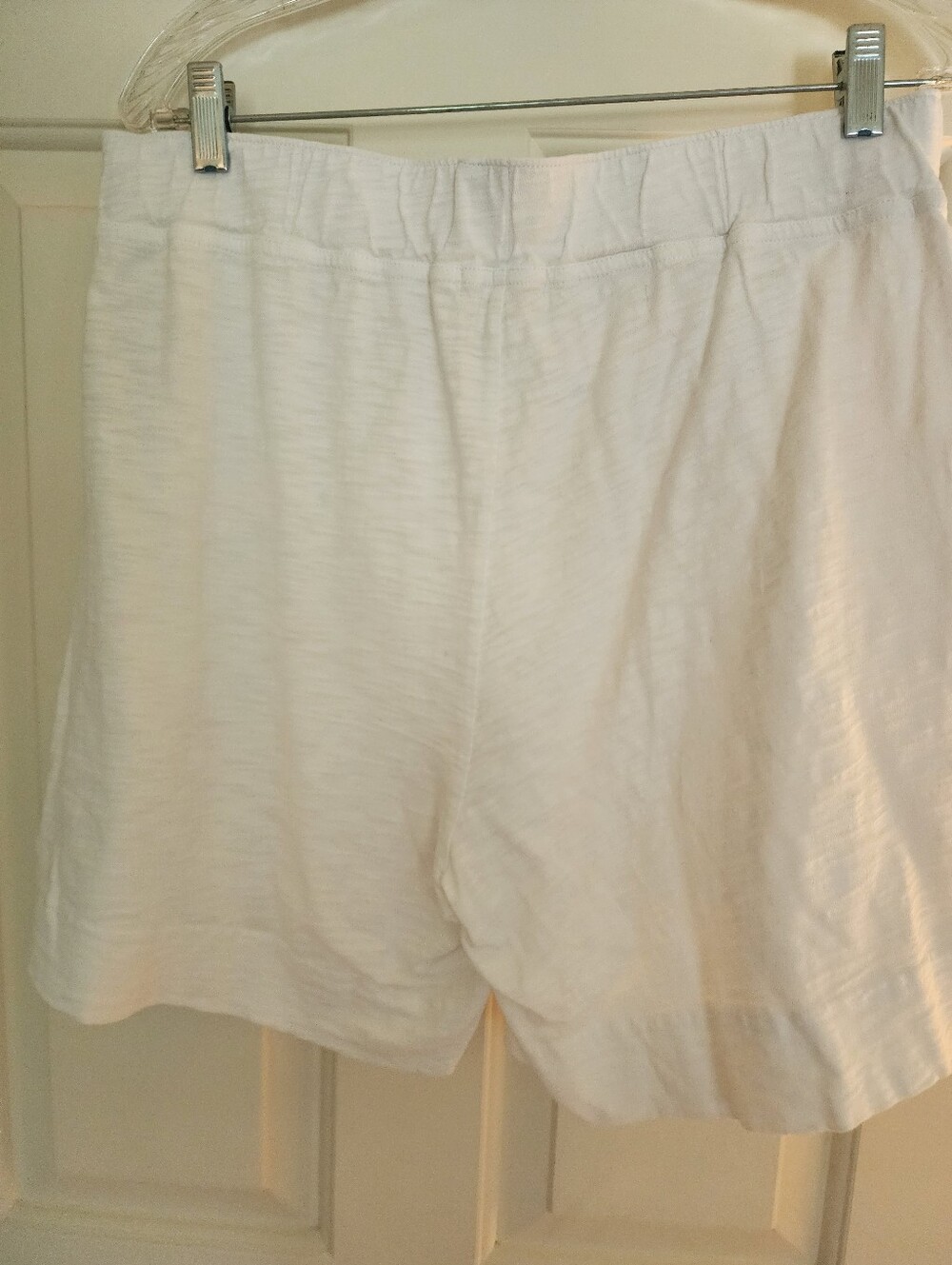 Escape By Habitat Slub Cotton White Shorts Pull On Size L Beach Travel Classic - Picture 6 of 9